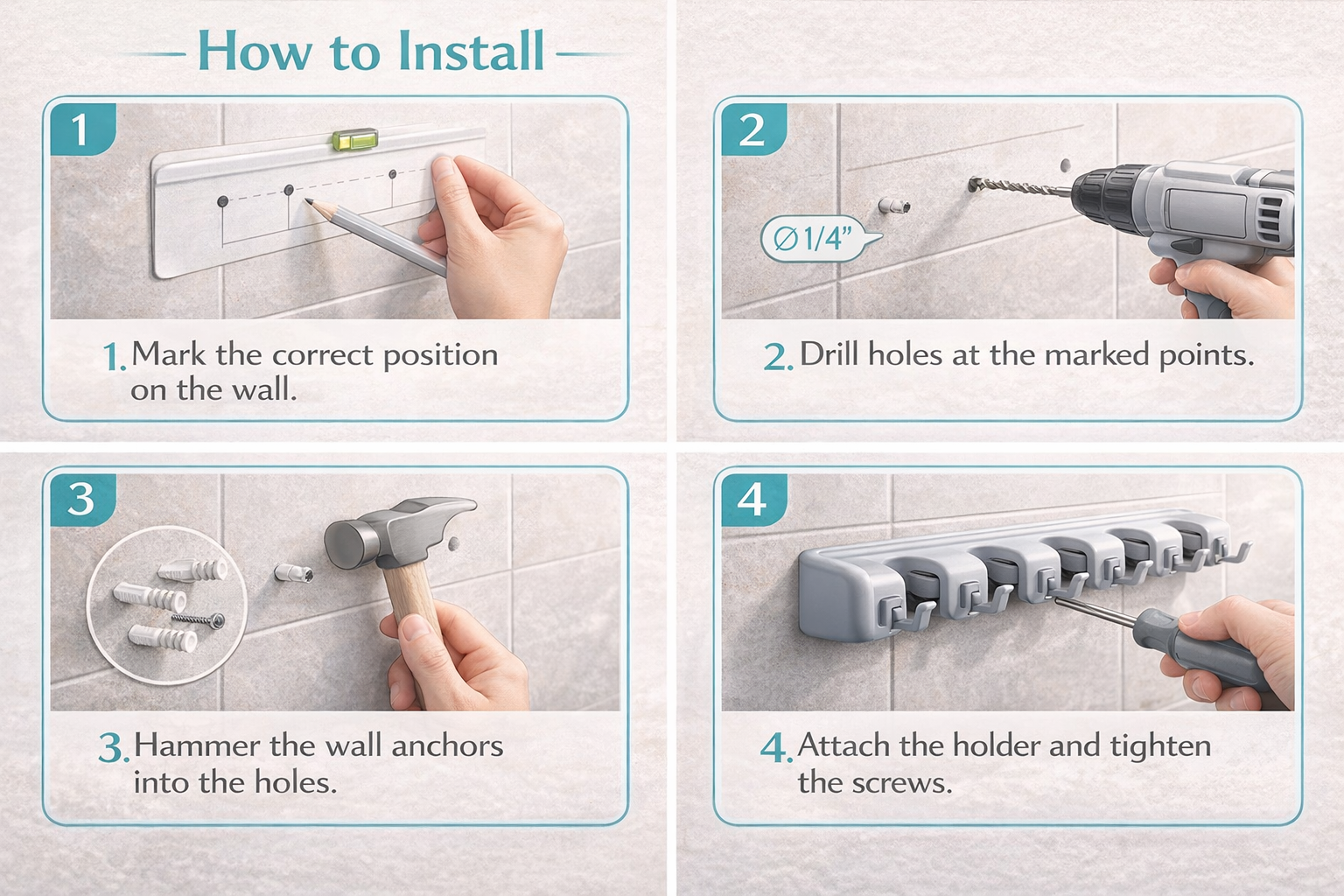 Brooms And Toiletries Organizer