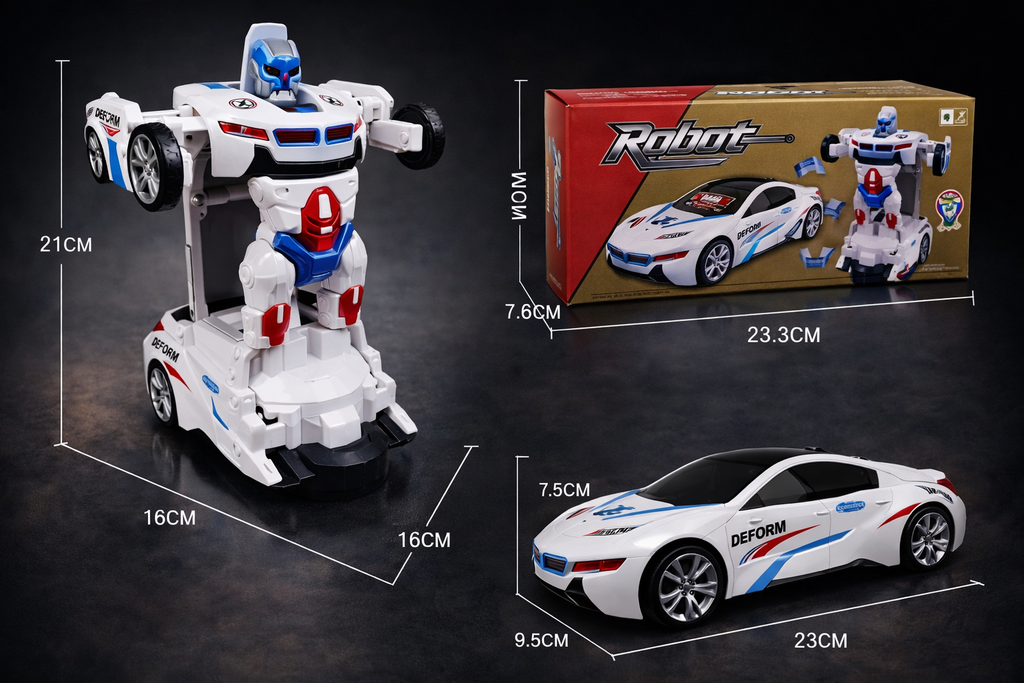 TurboMorph 2-in-1 Transforming Robot Car Toy