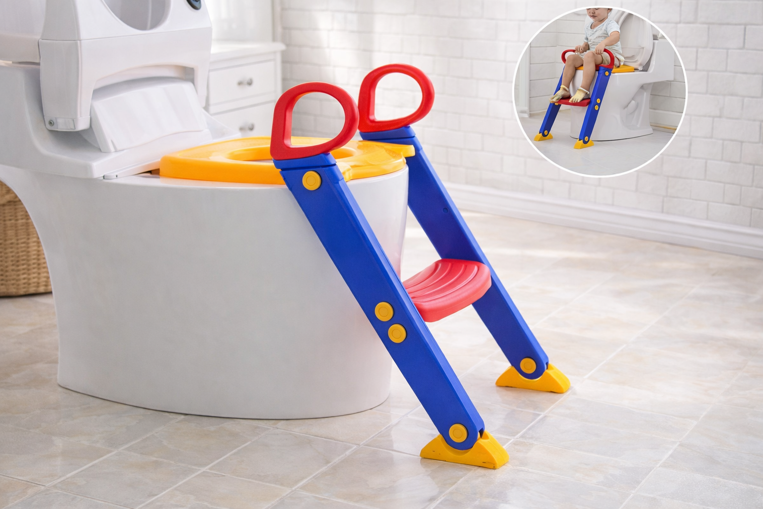 Children’s Toilet Ladder – Adjustable Safety Steps for Toddler Potty Training