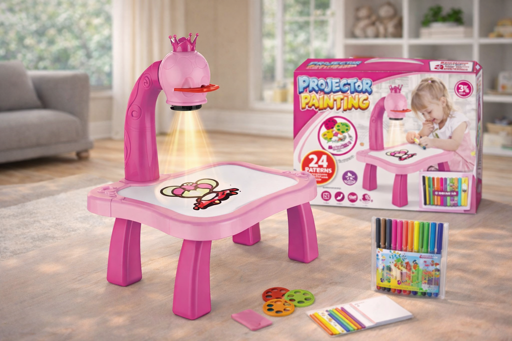 LED Projector Art Painting Table for Kids