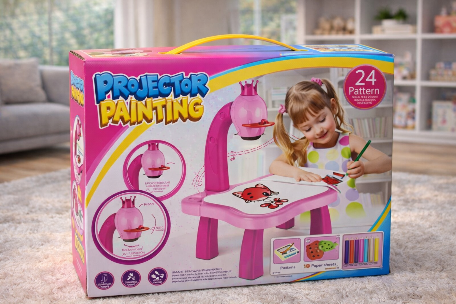 LED Projector Art Painting Table for Kids