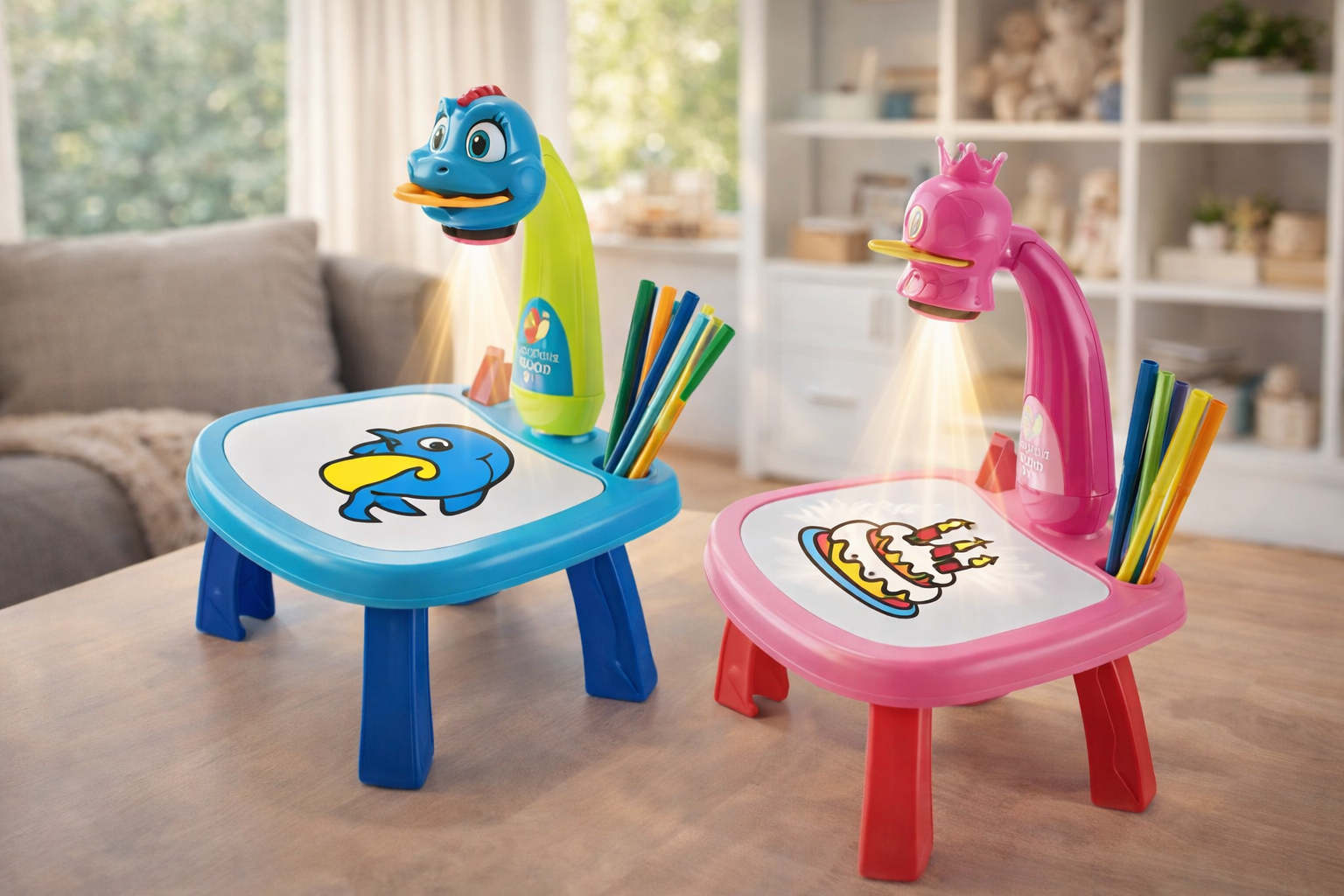 LED Projector Art Painting Table for Kids