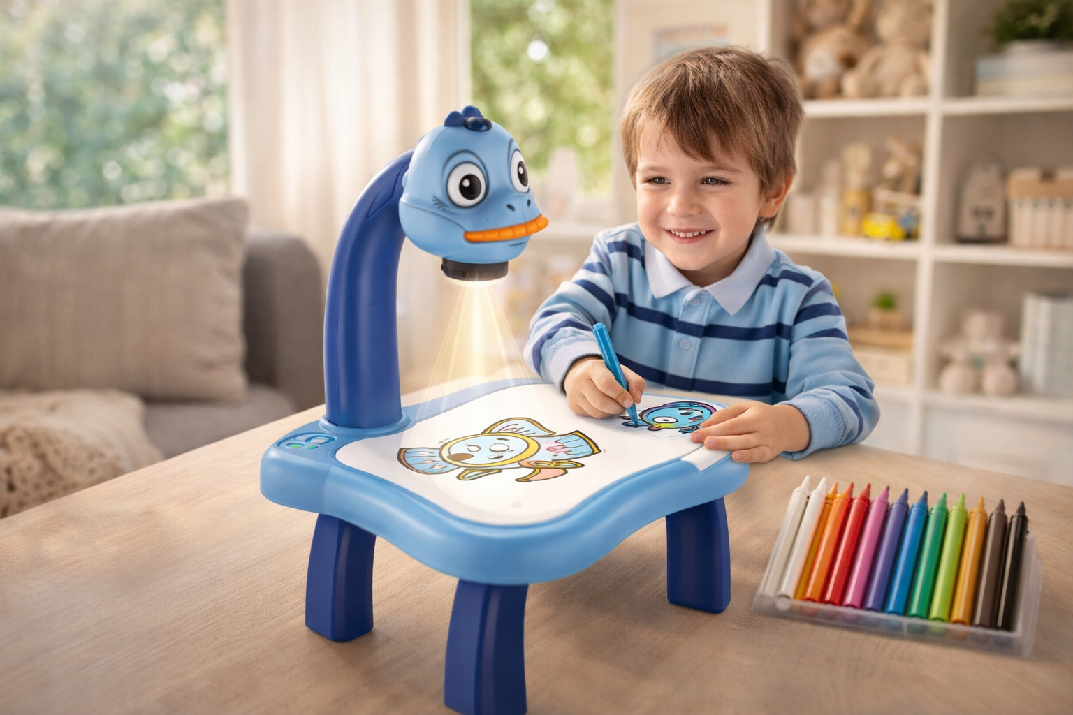 LED Projector Art Painting Table for Kids