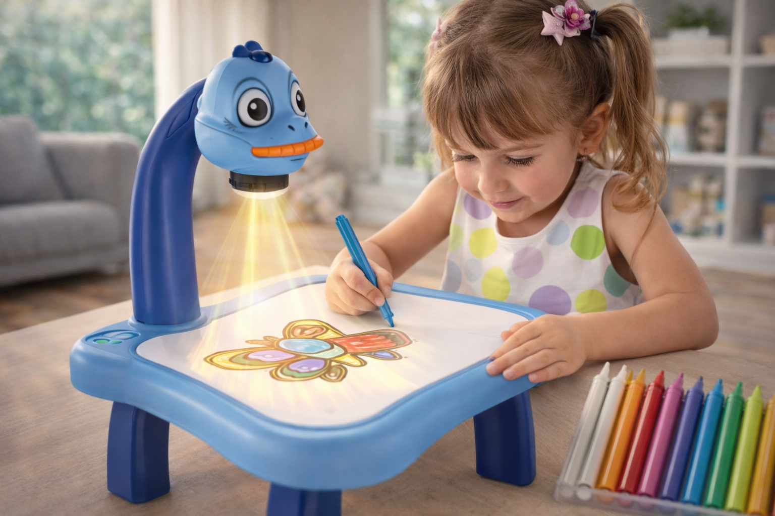 LED Projector Art Painting Table for Kids